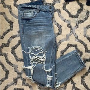 AFRM destroyed relaxed ankle jean